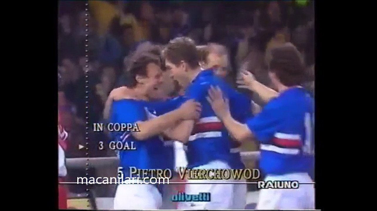 18.04.1990 - 1989-1990 UEFA Cup Winners' Cup Semi Final 2nd Leg UC Sampdoria 2-0 AS Monaco