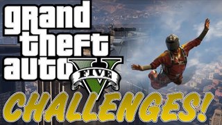 GTA 5: Challenge Time - Skydiving Into Pools, Robbing Stores (GTA 5 Funny Moments)