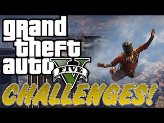 GTA 5: Challenge Time - Skydiving Into Pools, Robbing Stores (GTA 5 Funny Moments)