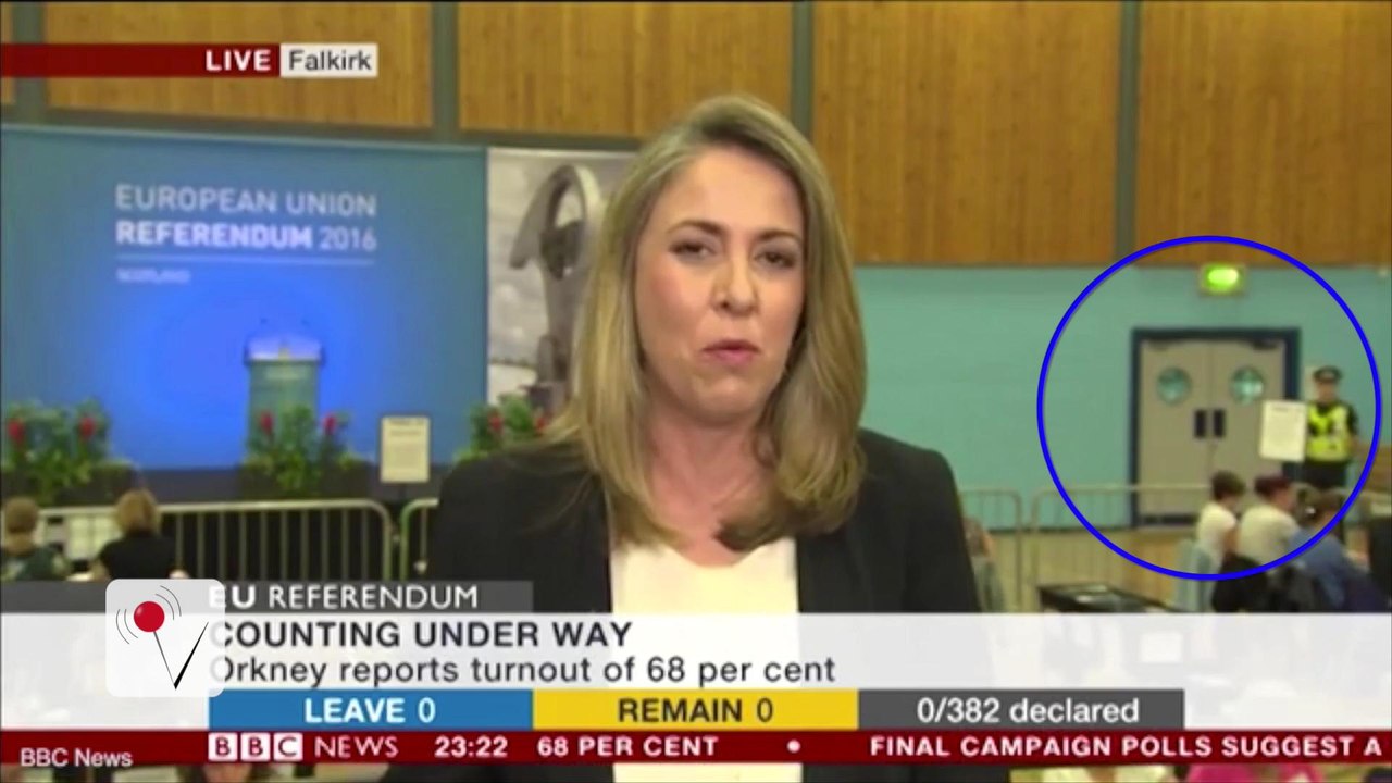 BBC Brexit Coverage Captures Door That Looks Like Hitler