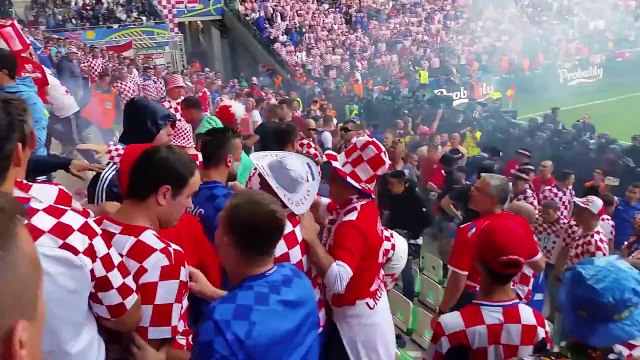 Croatian hooligans Croatia Czech Republic UEFA EURO 2016 FRANCE