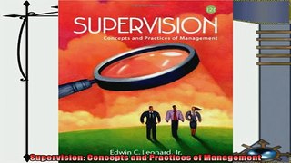 behold  Supervision Concepts and Practices of Management