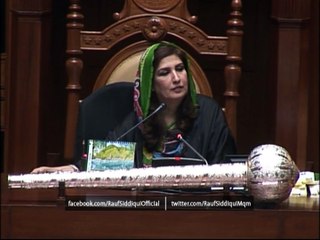 Rauf Siddiqui Delivering Speech in Sindh Assembly During Budget Session 2016-17
