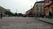 Group of Asian tourists sightseeing in historic district of Warsaw, Poland. Stock Footage