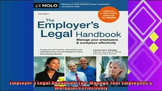 complete  Employers Legal Handbook The Manage Your Employees  Workplace Effectively