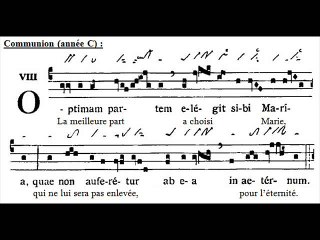 Communio Optimam partem, Dominica XVI TpA (16è TO)