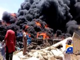 Hours later, firefighters still struggle to douse blaze at Karachi warehouse -24 June 2016