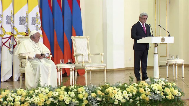 Речь Сержа Саргсяна во время встречи Понтифика, Папы Римского Франциска