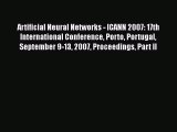 Read Artificial Neural Networks - ICANN 2007: 17th International Conference Porto Portugal