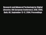 Read Research and Advanced Technology for Digital Libraries: 8th European Conference ECDL 2004
