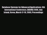 Read Database Systems for Advanced Applications: 9th International Conference DASFAA 2004 Jeju