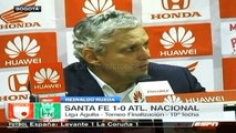 Rueda tras el 1-0 entre Santa Fe y Nacional · Liga Águila 2015-II (fecha 19)