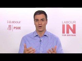 Pedro Sánchez pide el voto contra el 'Brexit'