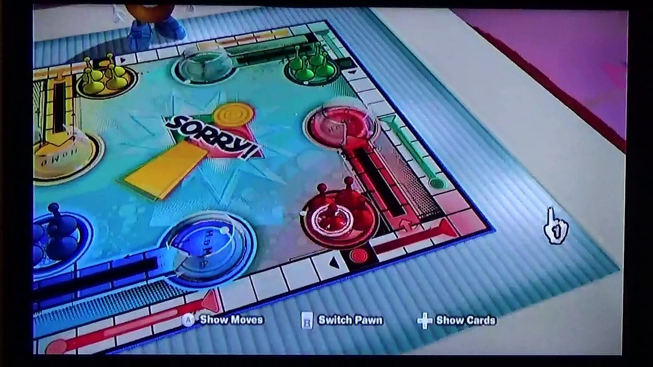 The Game of Sorry on Family Game Night for the Wii