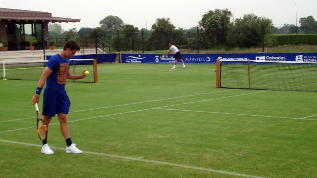 Quentin Halys à l'entrainement - Deauville Lawn Tennis Club