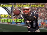 Madden NFL 16 Ratings: Top 5 Tight End Analysis | 99 GRONK!!!