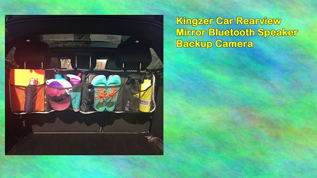 Kingzer Car Rearview Mirror Bluetooth Speaker Backup Camera