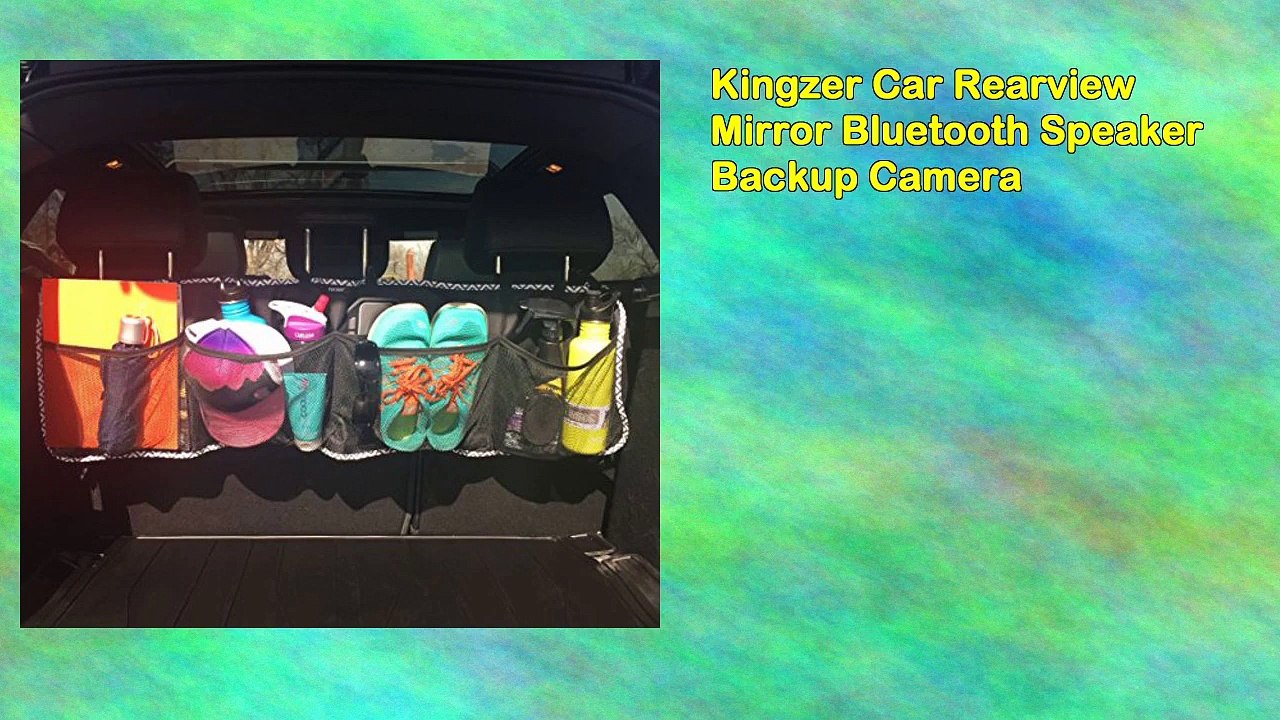 Kingzer Car Rearview Mirror Bluetooth Speaker Backup Camera