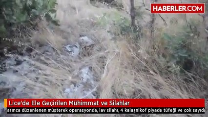 Lice'de Ele Geçirilen Mühimmat ve Silahlar