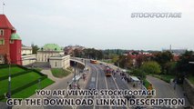 Time lapse of traffic and pedestrian crossing on a busy street in Warsaw, Poland. Stock Footage
