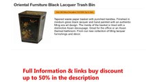 Oriental Furniture Black Lacquer Trash Bin
