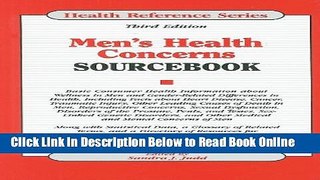Read Men s Health Concerns Sourcebook: Basic Consumer Health Information about Wellness in Men and