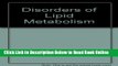 Read Disorders of Lipid Metabolism  PDF Online
