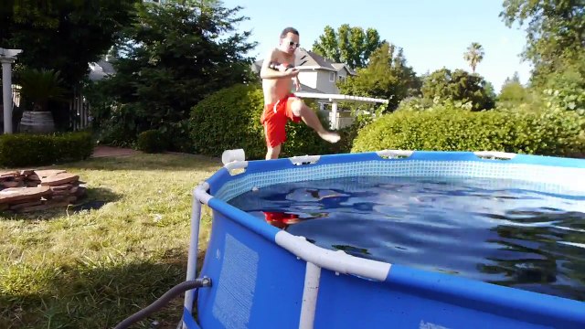 Taking a Bath in a Giant 1,500 Gallon Coca-Cola Swimming Pool!