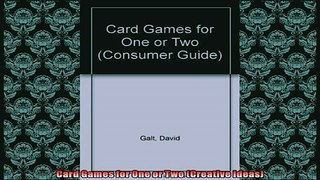 READ book  Card Games for One or Two Creative Ideas  DOWNLOAD ONLINE