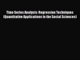[Read] Time Series Analysis: Regression Techniques (Quantitative Applications in the Social