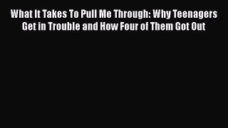 Read Books What It Takes To Pull Me Through: Why Teenagers Get in Trouble and How Four of Them