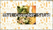 Recipe Thai Cucumber Salad