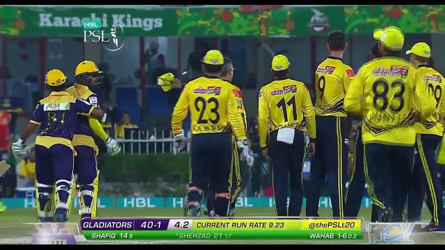PSL cricket match fight ahmad shahzad vs wahab
