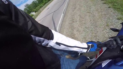 Il vient d'avoir son permis moto et se prend une biche de face.. Pas de chance