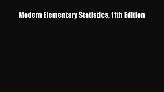 Download Modern Elementary Statistics 11th Edition Ebook Online