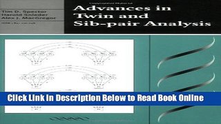 Read Advances in Twin and Sib-Pair Analysis  Ebook Free