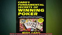 Free PDF Downlaod  Caros Fundamental Secrets Of Winning Poker  BOOK ONLINE