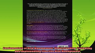 different   Fundamentals of Risk Management Understanding Evaluating and Implementing Effective Risk