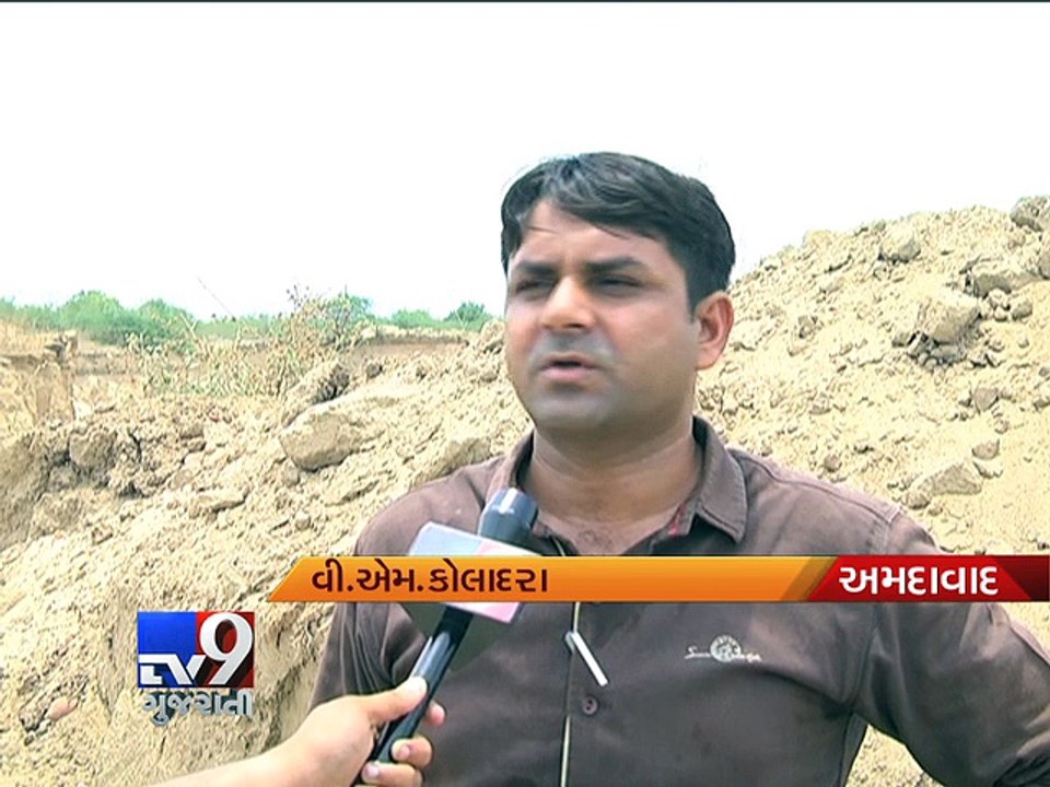 Ahmedabad - Earth movers, dumpers used in illegal mining seized - Tv9 Gujarati
