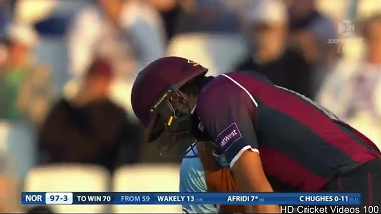 Shahid Afridi Magnificent Innings In County Cricket 2016
