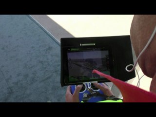 en drone au dessus de Bordeaux fête le vin