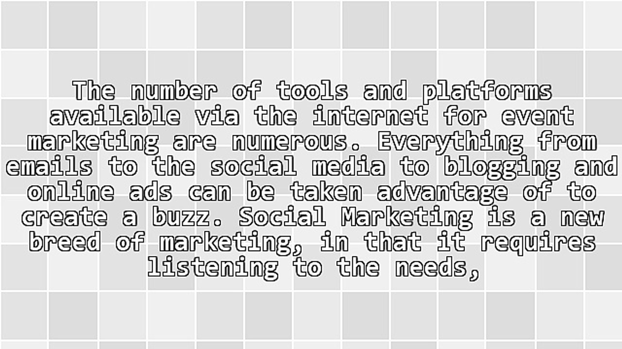 Event Marketing - How To Use The Internet To Your Advantage