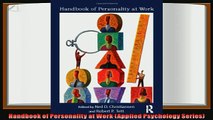 different   Handbook of Personality at Work Applied Psychology Series