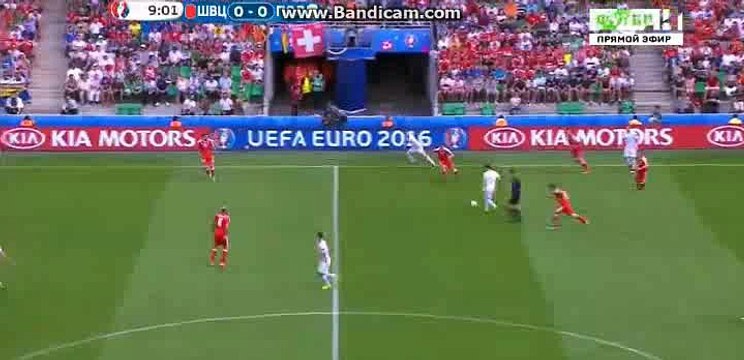 Switzerland 1st Big Chance - Switzerland vs Poland - EURO 2016 - 25/06/2016