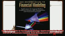 different   The Oxford Guide to Financial Modeling Applications for Capital Markets Corporate Finance