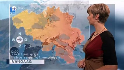 Sabine Hagedoren 17-2-2012 weerbericht op één Vlaamse weervrouw