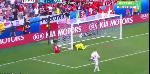 Haris Seferovic incredible MISS - Switzerland 1-1 Poland - 25-06-2016