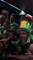 Irish fans sing lullabies to French baby on Bordeaux train.