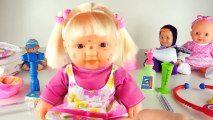 Real Life Baby Doll Toy Eating&Doctor Syringe Funny Video Toys Channel