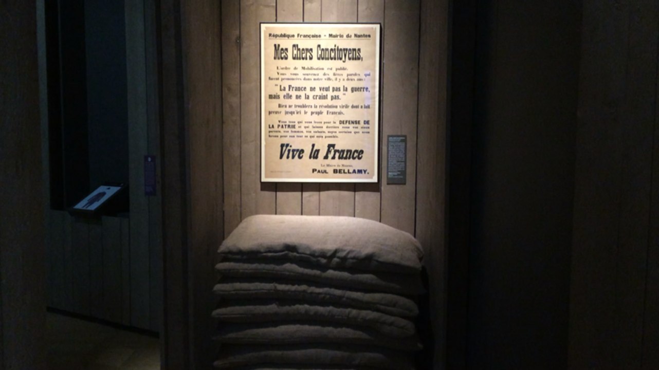 Nouvelles salles du musée de l'histoire de Nantes, consacrées aux deux guerres